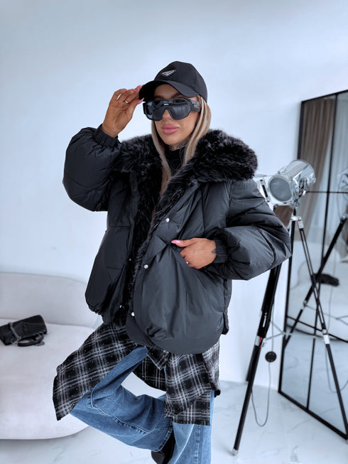 Short jacket "NORTH FL257" - BLACK